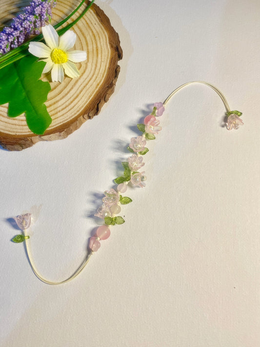 Cute transparent pink lily of the valley