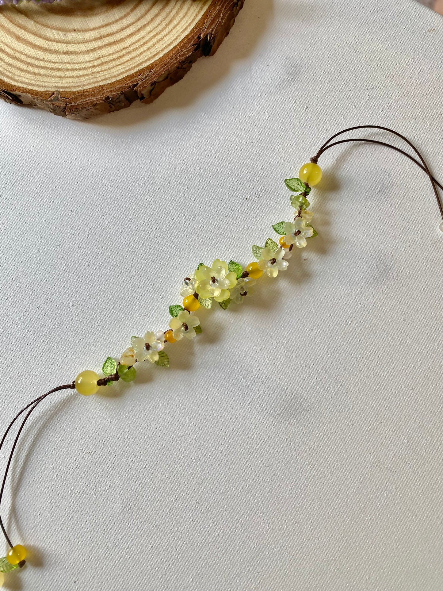 š¼ Light Yellow Flower Bracelet