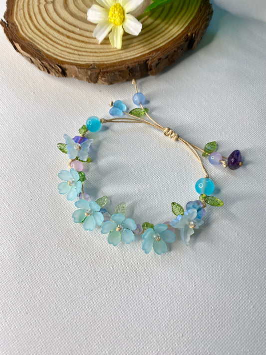 Pastel blue butterfly and flower 🦋