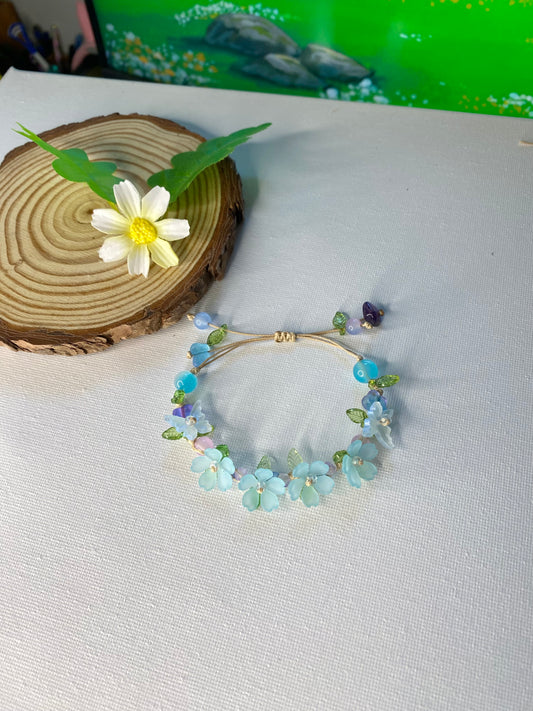 Pastel blue butterfly and flower 🦋