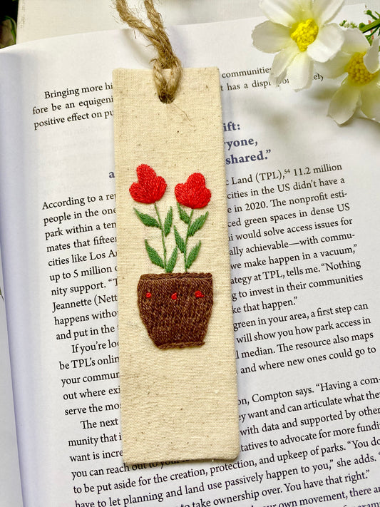 Red flower pot